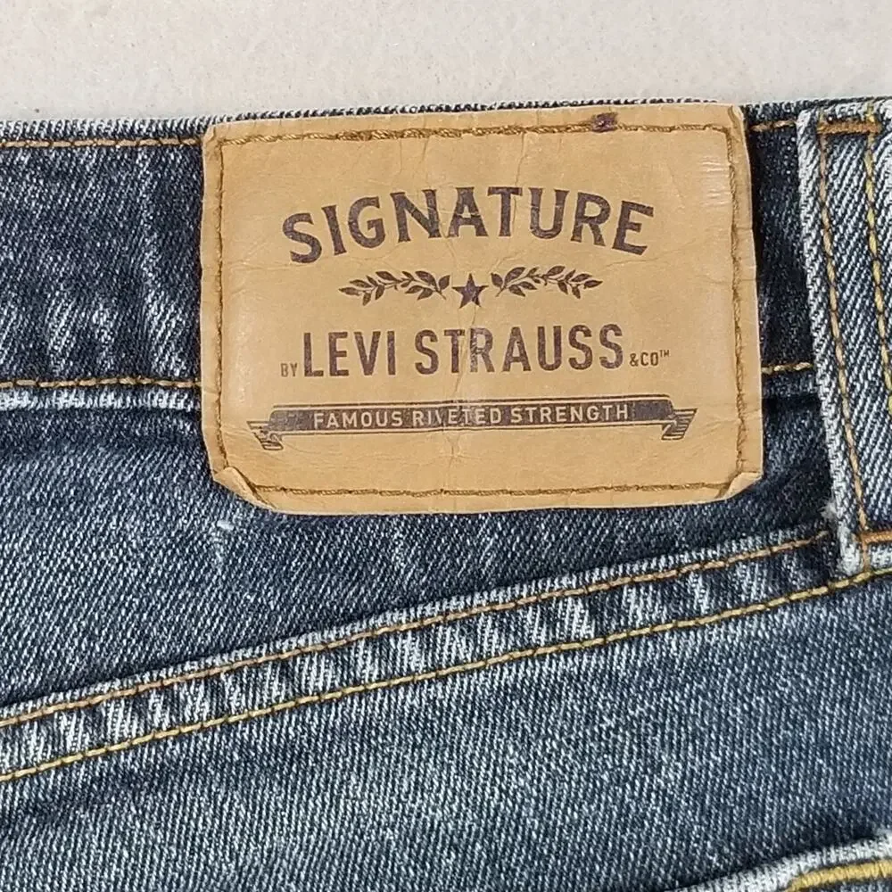 Levi's‎ Signature jeans men's 34x 34 relaxed straight blue stretch denim pants